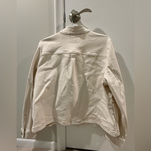 J. Jill Cream denim like Utility Jacket - Picture 2 of 3